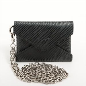 Louis Vuitton Epi Kirigami Chain Necklace Silver Black